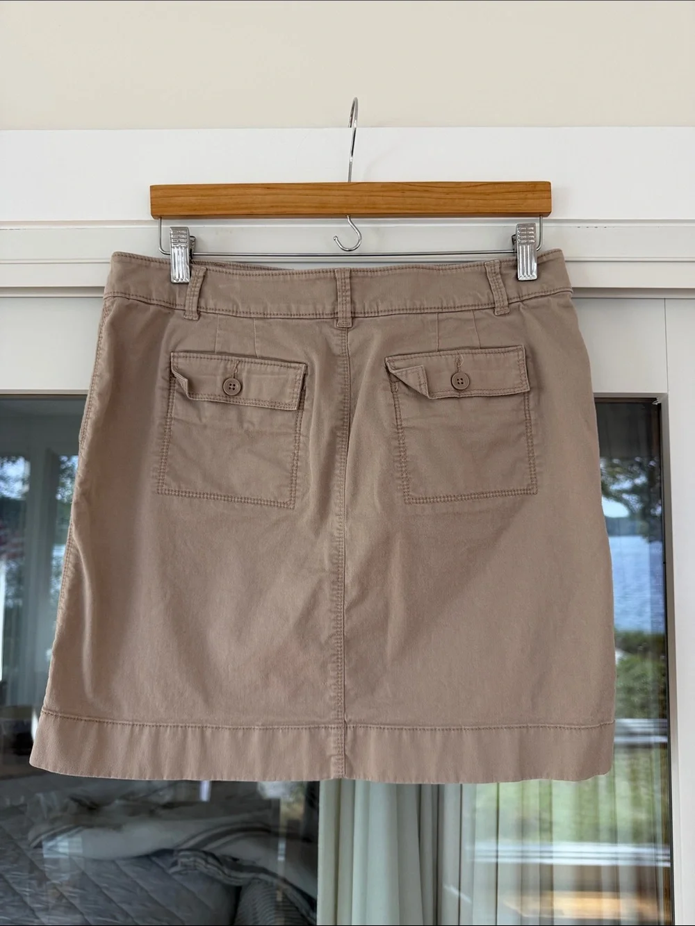 LOFT Beige Mini Utility Skirt
